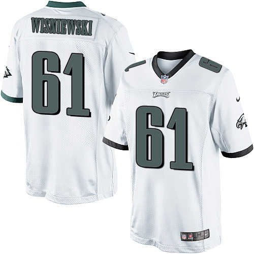 Men's Limited Stefen Wisniewski Nike Jersey White Road - #61 NFL Philadelphia Eagles